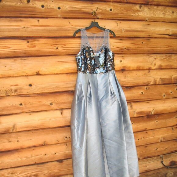 Sachin + Babi Womens Erica High Shine Gown Dress Pockets - Picture 7 of 14